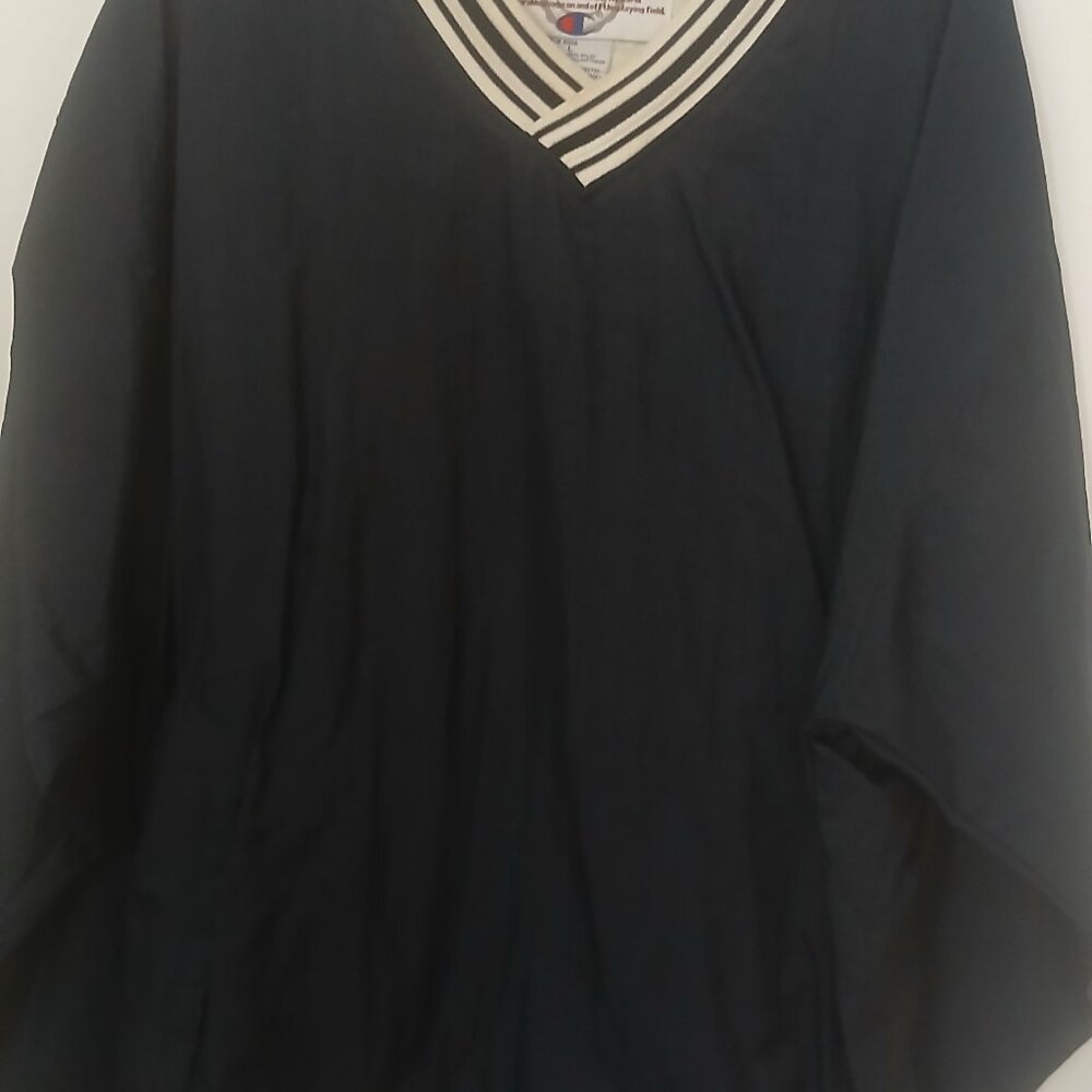 Vintage Champion Mens Navy Pullover Nylon Jacket Size L